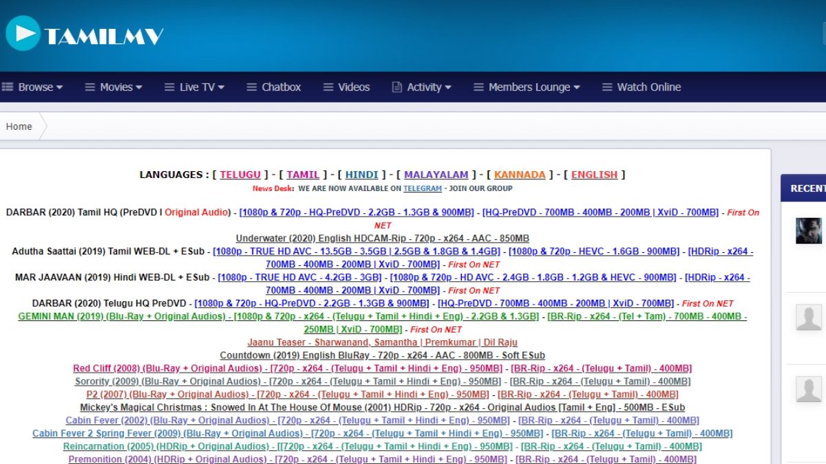 Tamilmv 2020 – Illegal HD Tamil, Telugu Movies Download Tamilmv in, Latest Tamilmv News